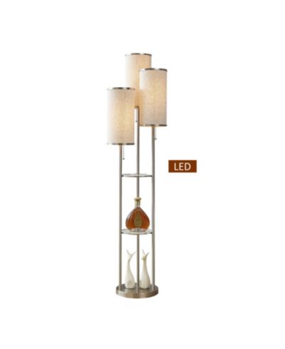 Напольный торшер Artiva USA Eleanor 66" LED Tri-Light Shelf