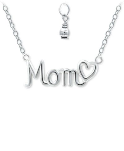Giani Bernini Подвеска Mom Heart, ожерелье 16" + 2" удлинитель