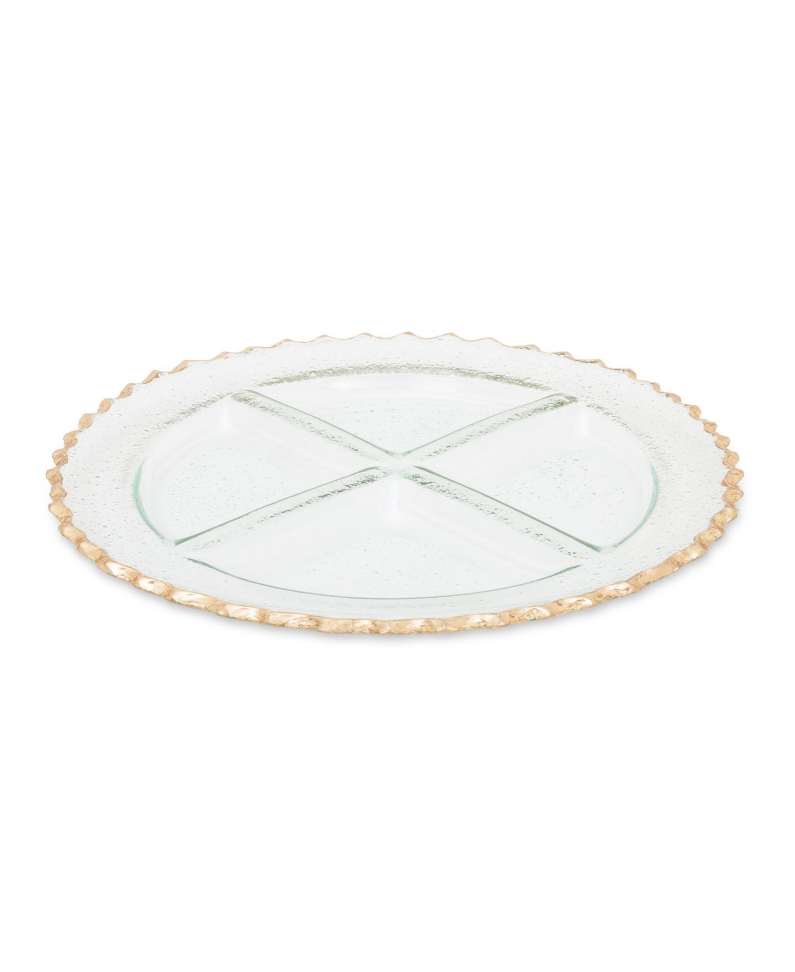 Classic Touch Glass 4 Section Relish Dish