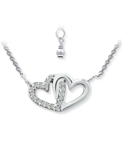 Подвеска ожерелье Giani Bernini Cubic Zirconia Intertwined Hearts 16"