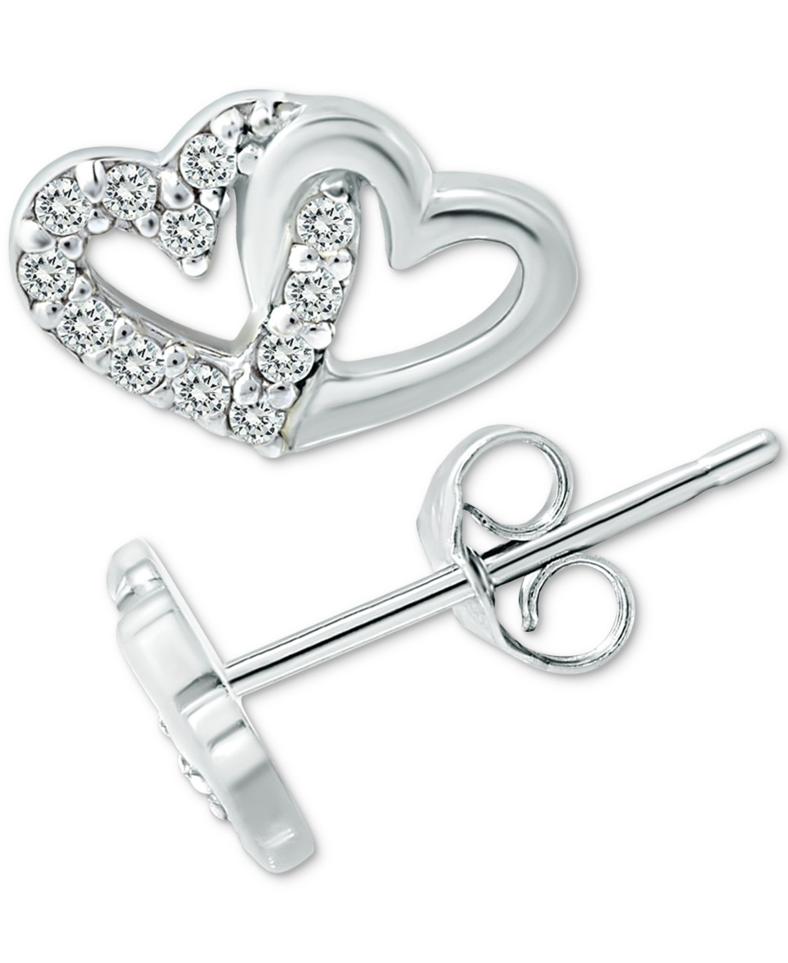 Серьги-гвоздики Giani Bernini Cubic Zirconia Intertwined Hearts