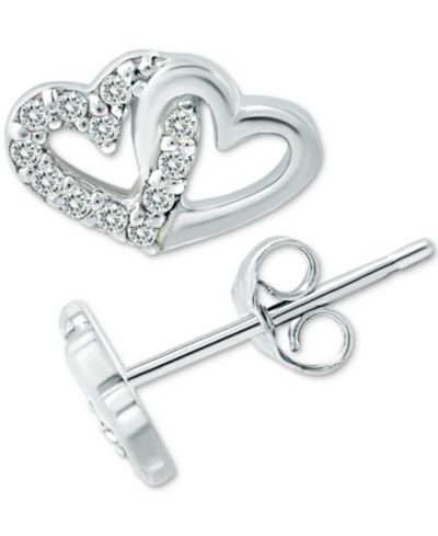 Giani Bernini Cubic Zirconia Intertwined Hearts Stud Earrings, Created for Macy's