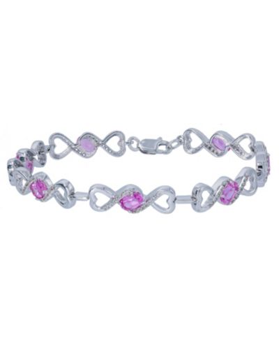 Women's Heart Link Bracelet in Sterling Silver