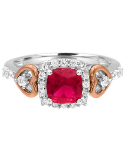 Кольцо Women's 14K Rose Gold Plated Heart в стерлинговом серебре