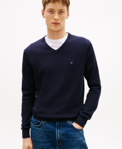 Мужской хлопковый джемпер Tommy Hilfiger Essential V-Neck