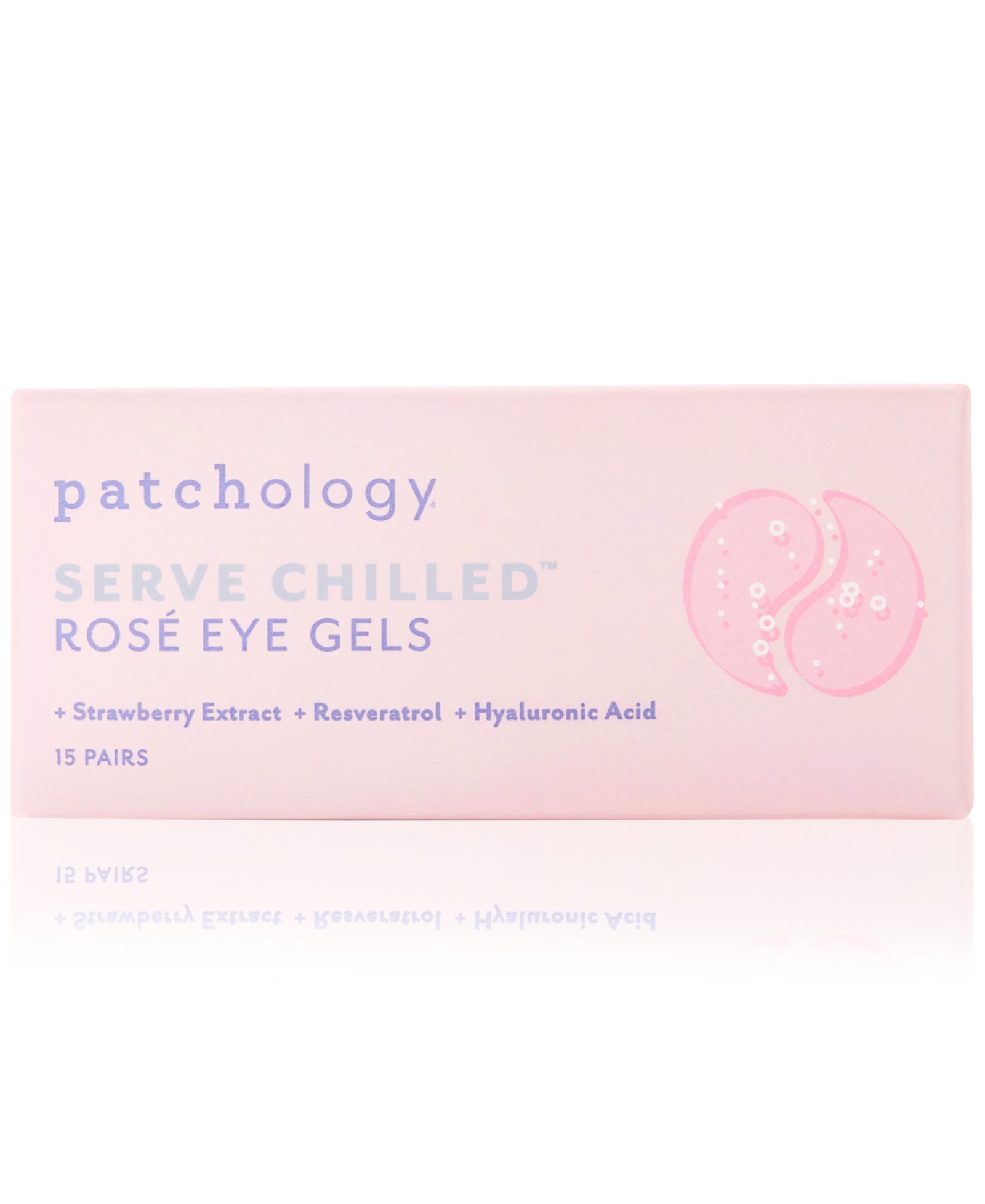 Patchology Serve Chilled Rosé гели для кожи вокруг глаз, 15 пар