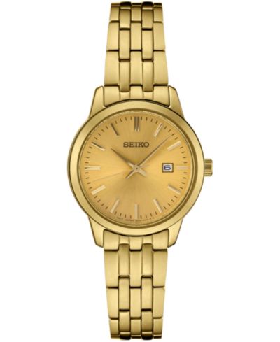 Seiko Женские наручные часы с браслетом из стали цвета Gold-Tone 30mm