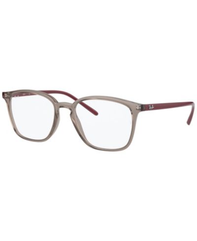 Ray-Ban Unisex Square Plastic RB7185 Optics Eyeglasses