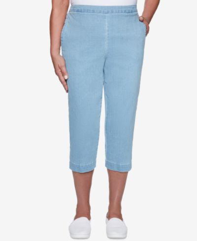 Женские брюки Alfred Dunner Petite Classics Pull-On Capri