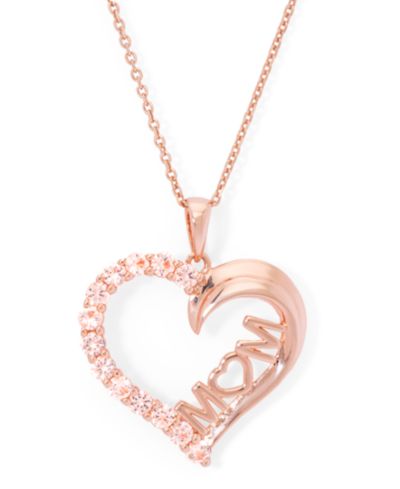 Подвеска-кулон с имитацией морганита Mom Heart 18"