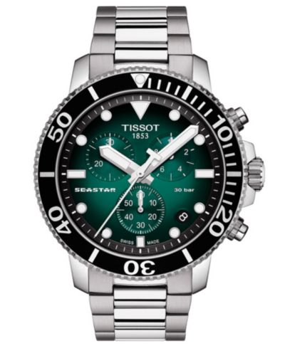 Мужские часы Tissot Swiss Chronograph Seastar 1000 Stainless Steel 46mm