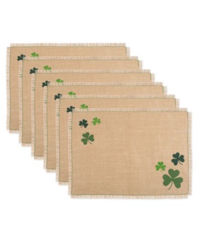 Design Imports салфетка из джута Shamrock, набор из 6 шт.