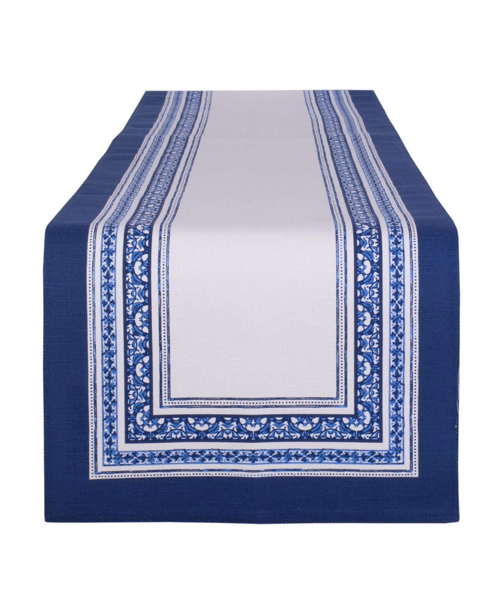 Design Imports Porto Stripe Print Table Runner, 14" x 72"