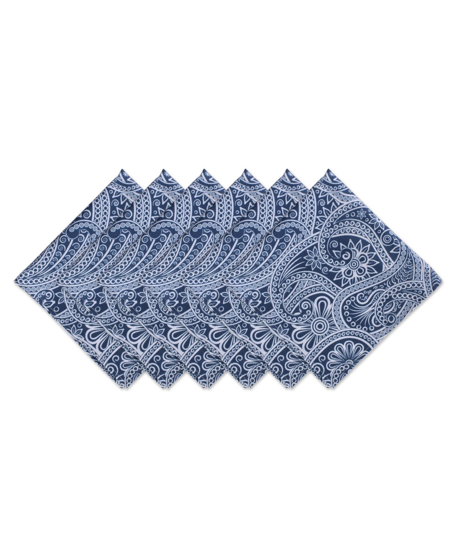 Design Imports набор салфеток для улицы Paisley Print, 6 шт.