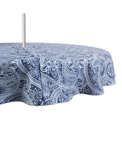 Design Imports скатерть для улицы с принтом Paisley на молнии, 60 Round