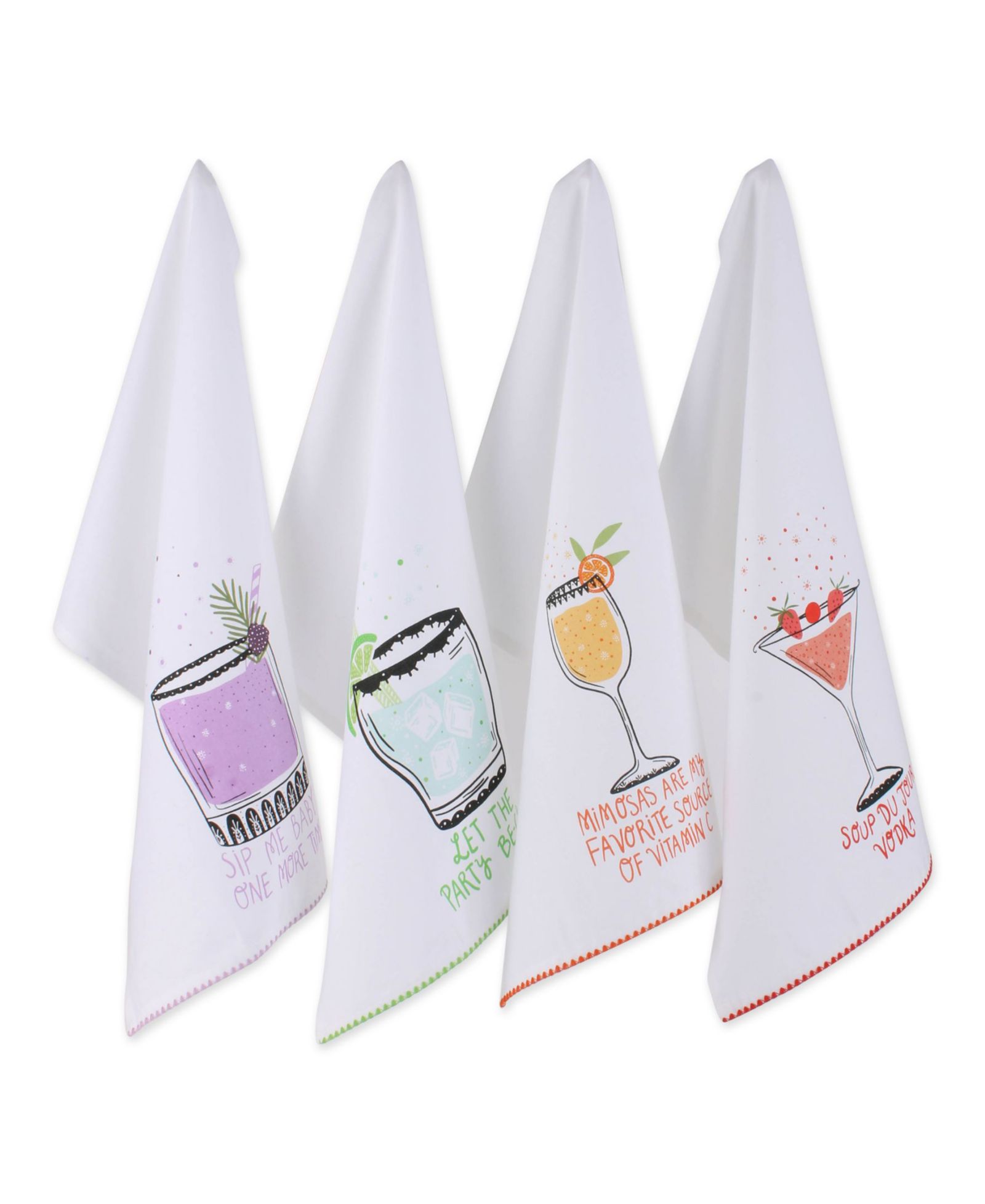 Design Imports Pop Fizz Home Collection набор из 4 предметов 18" x 28"