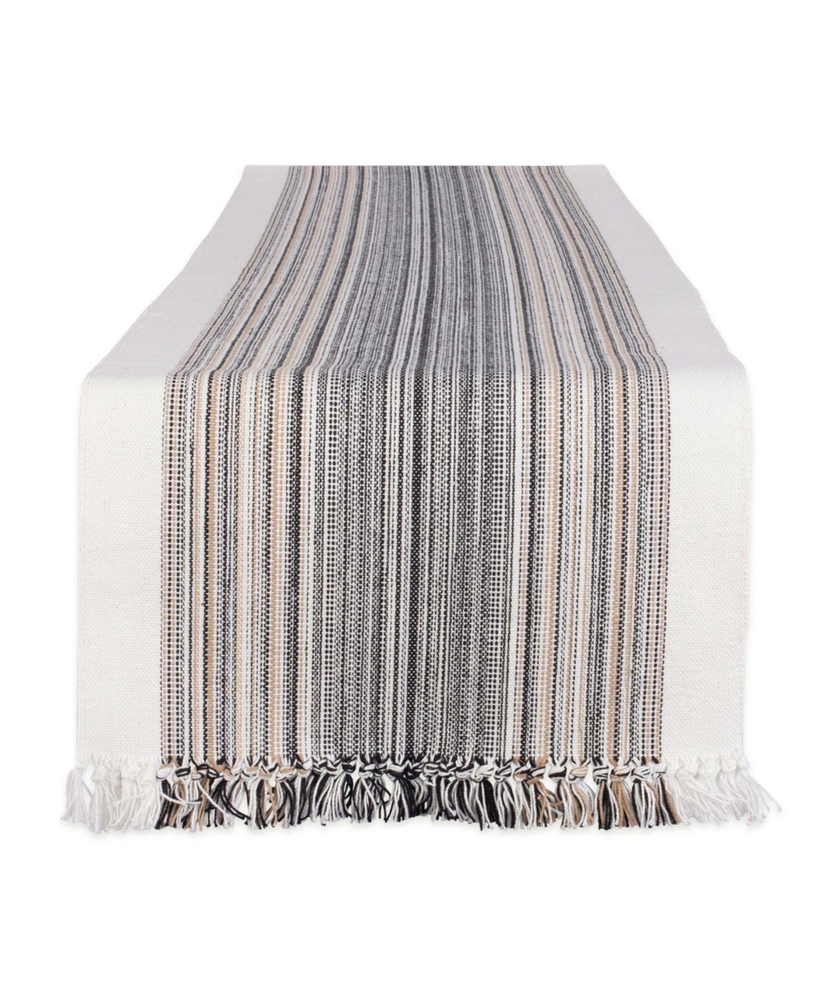Design Imports Striped Fringed Table Runner, 14" x 72"