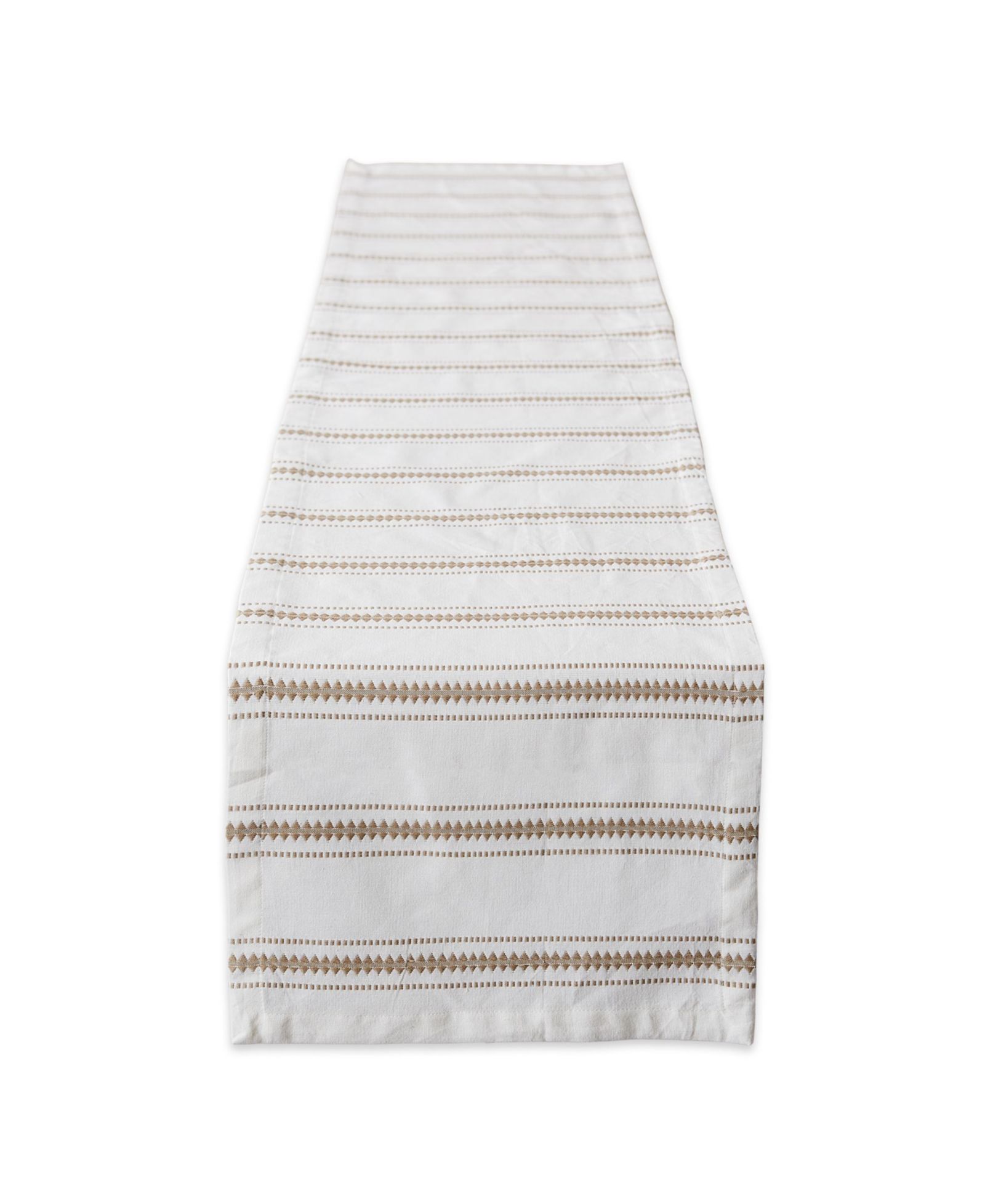Design Imports Zig Dobby Stripe Table Runner