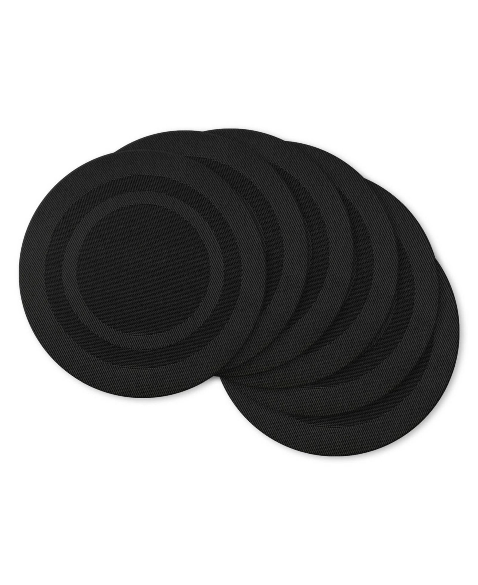 Подставь под тарелку Design Imports Black Round Double frame, набор 6 шт.