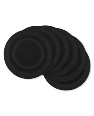 Подставь под тарелку Design Imports Black Round Double frame, набор 6 шт.