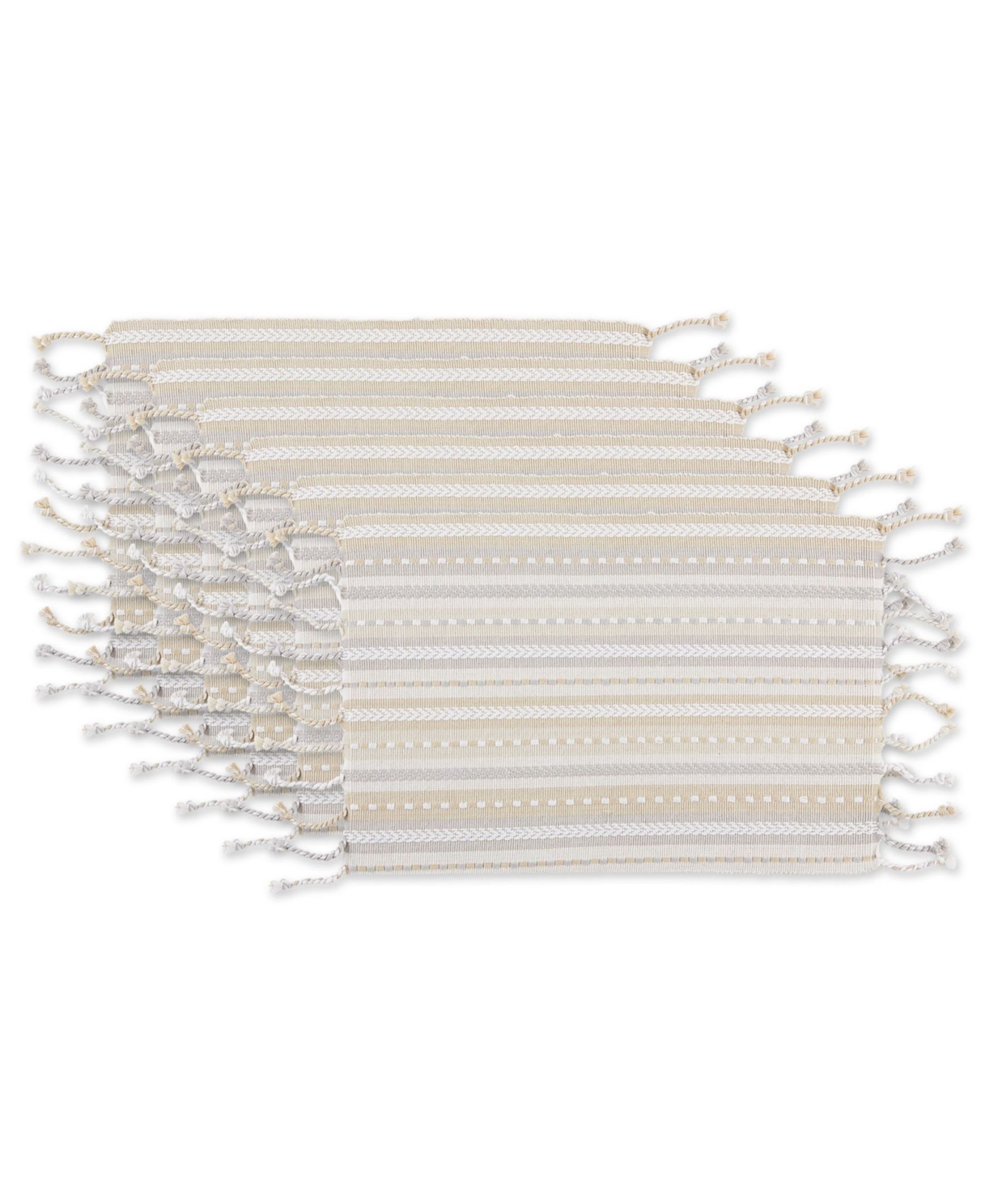 Салфетки для сервировки Design Imports Stripe with Fringe 6 шт