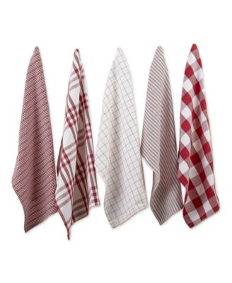 Design Imports Farmhouse Woven Dishtowel, Set of 5