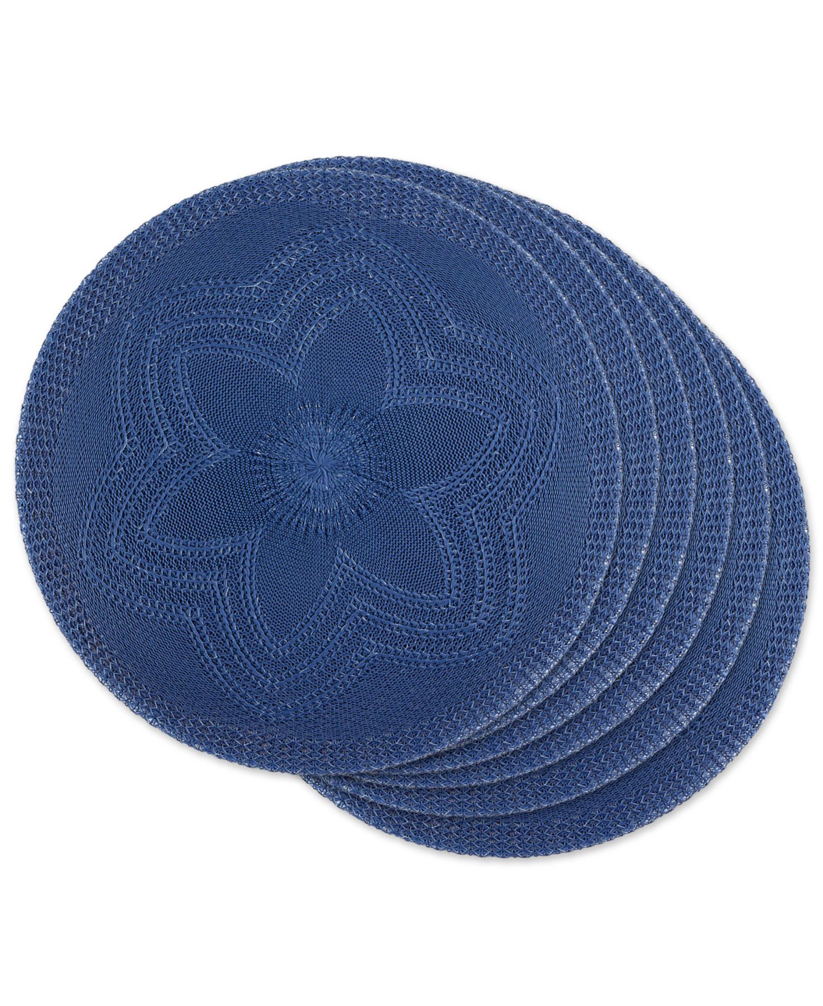 Design Imports Floral Woven Round Placemat, Set of 6