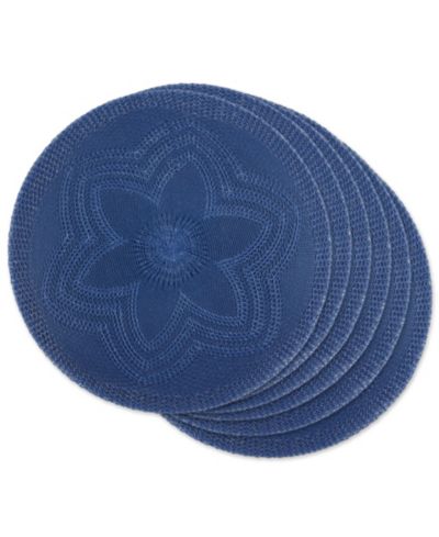 Круглая подставка Design Imports Floral Woven, набор из 6 шт