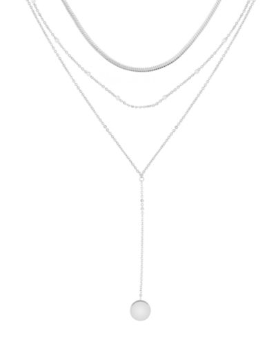 Многослойное Y-ожерелье And Now This Triple Chain 15" Silver Plate