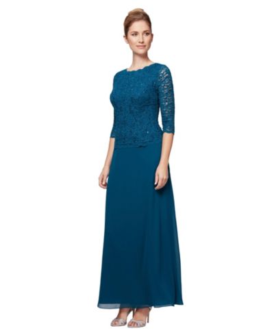 Alex Evenings Petite Sequins Lace платье