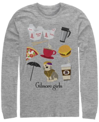 Мужская футболка с длинным рукавом Men's Gilmore Girls TV Icon Jumble Long Sleeve Crew T-shirt