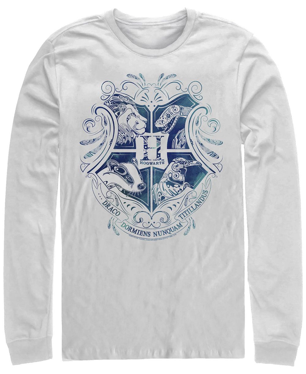 Мужская футболка с длинным рукавом Deathly Hallows 2 Hogwarts