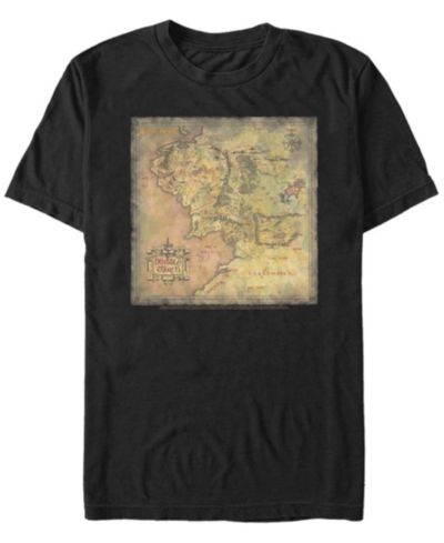 Men's Lord of The Rings 1 Lord of The Rings Map Short Sleeve T-shirt