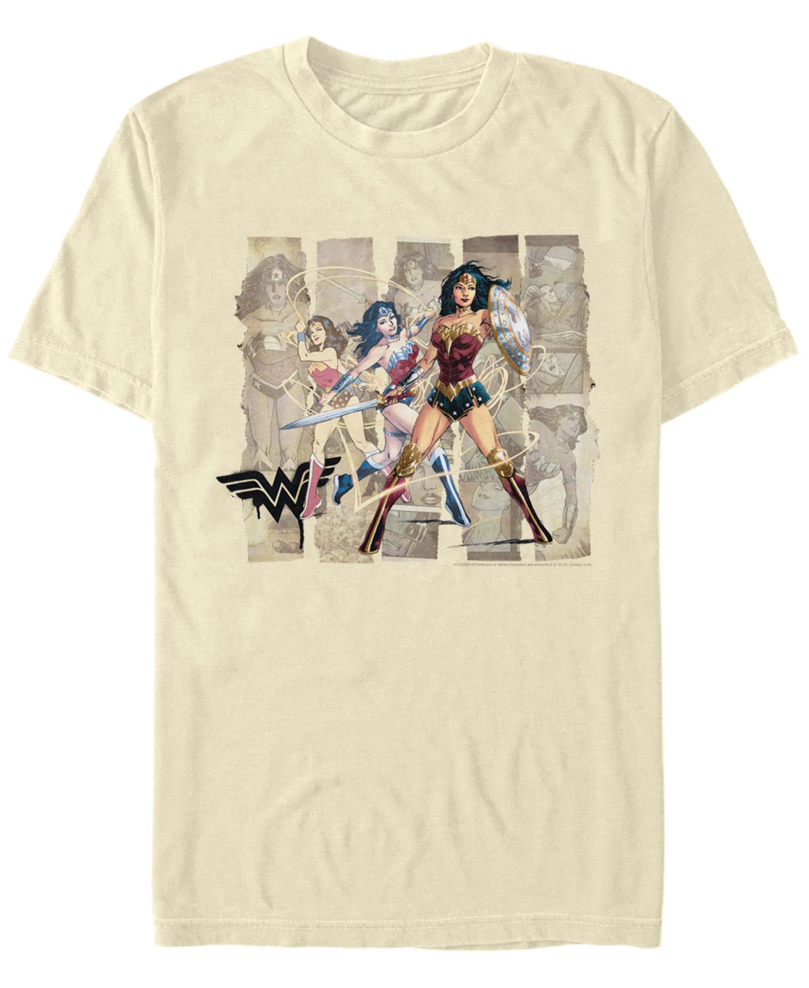 Мужская футболка с коротким рукавом Wonder Woman Paper Panels