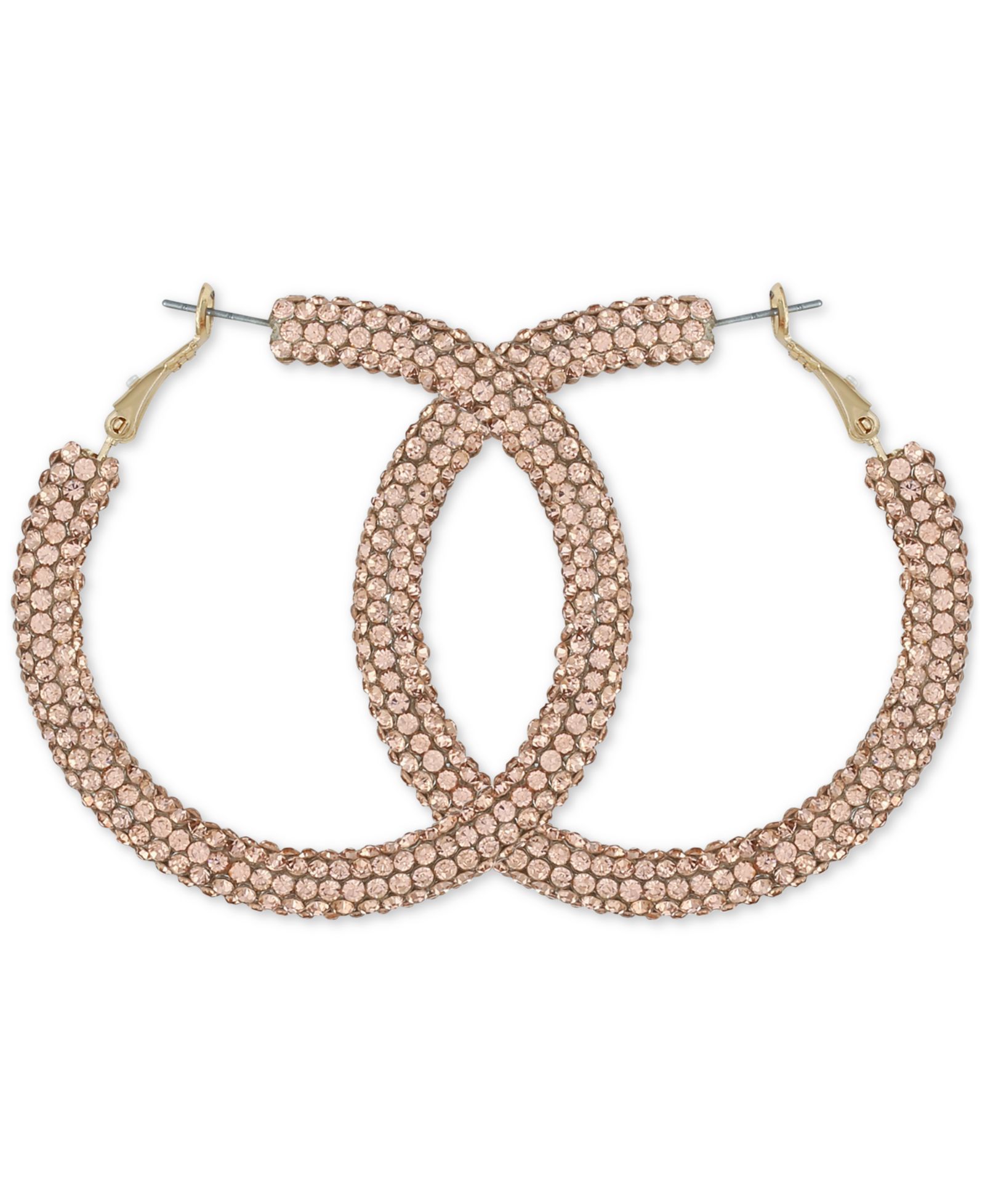 GUESS Серьги-кольца Pressed Stone Sparkle 2”