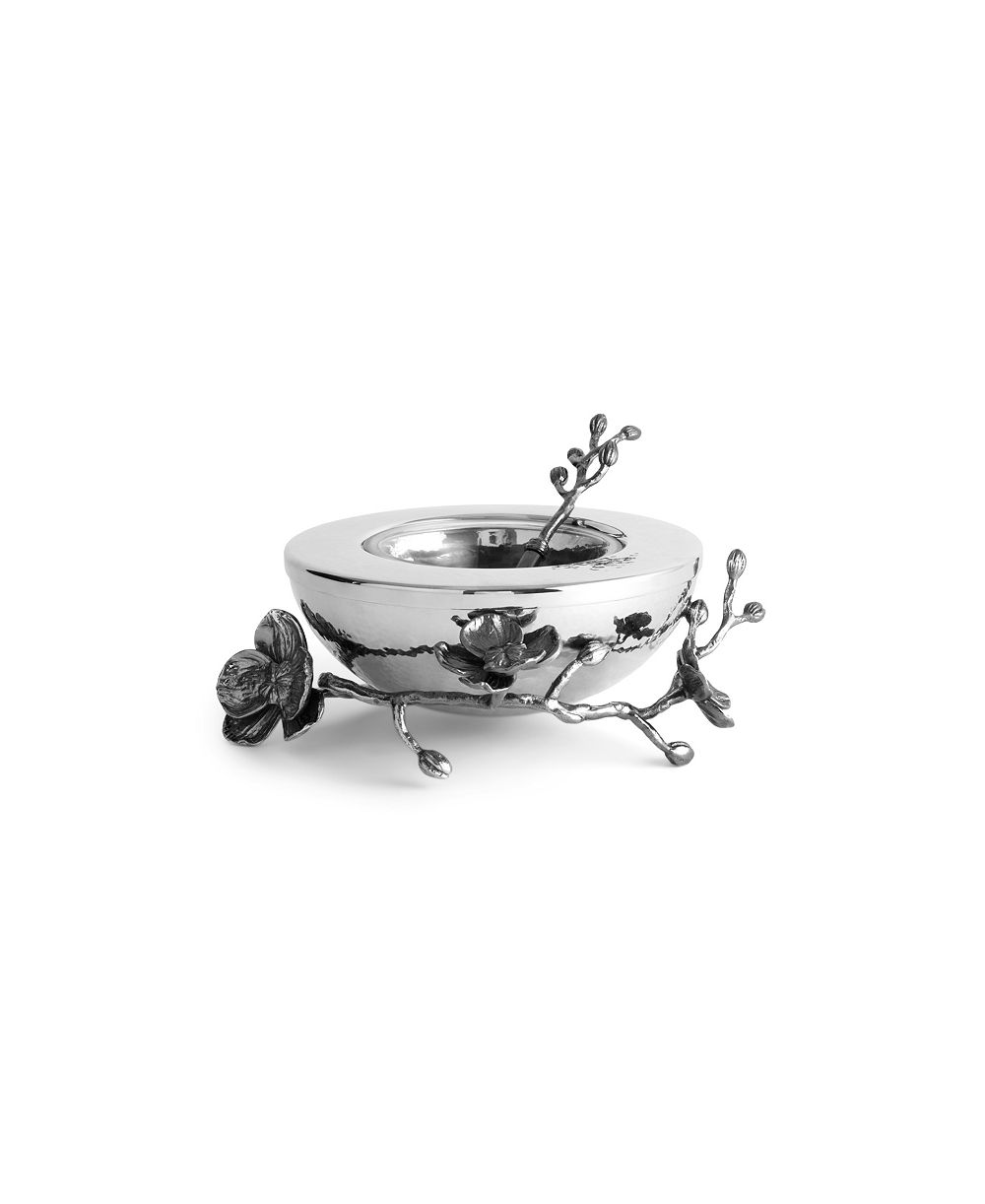Michael Aram Orchid Caviar Dish с ложкой