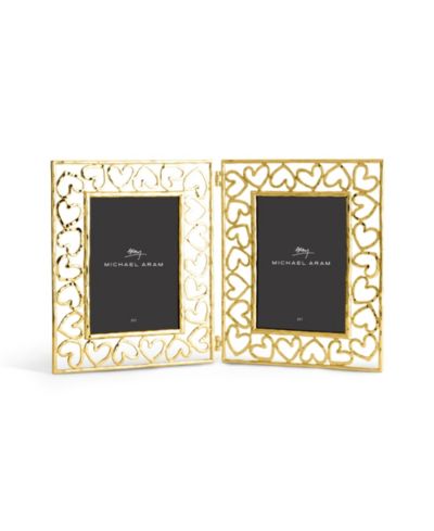Michael Aram Рамка Double Heart Gold 5x7
