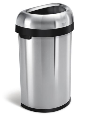 Коммерческий мусорный бак Simplehuman Semi Round Open Top, 60 Liter