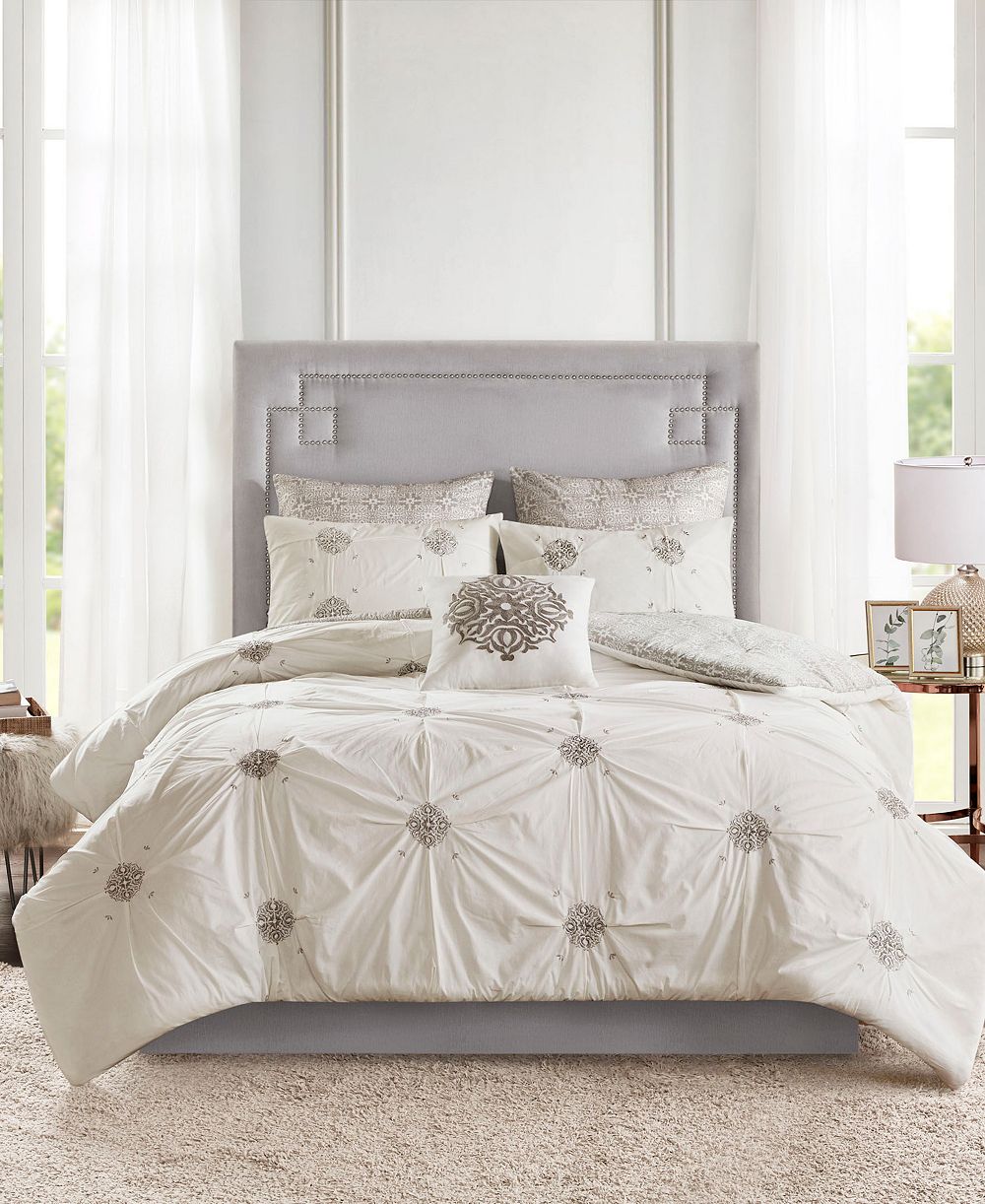 Madison Park Malia Embroidered 6-Pc. Comforter Set, Full/Queen