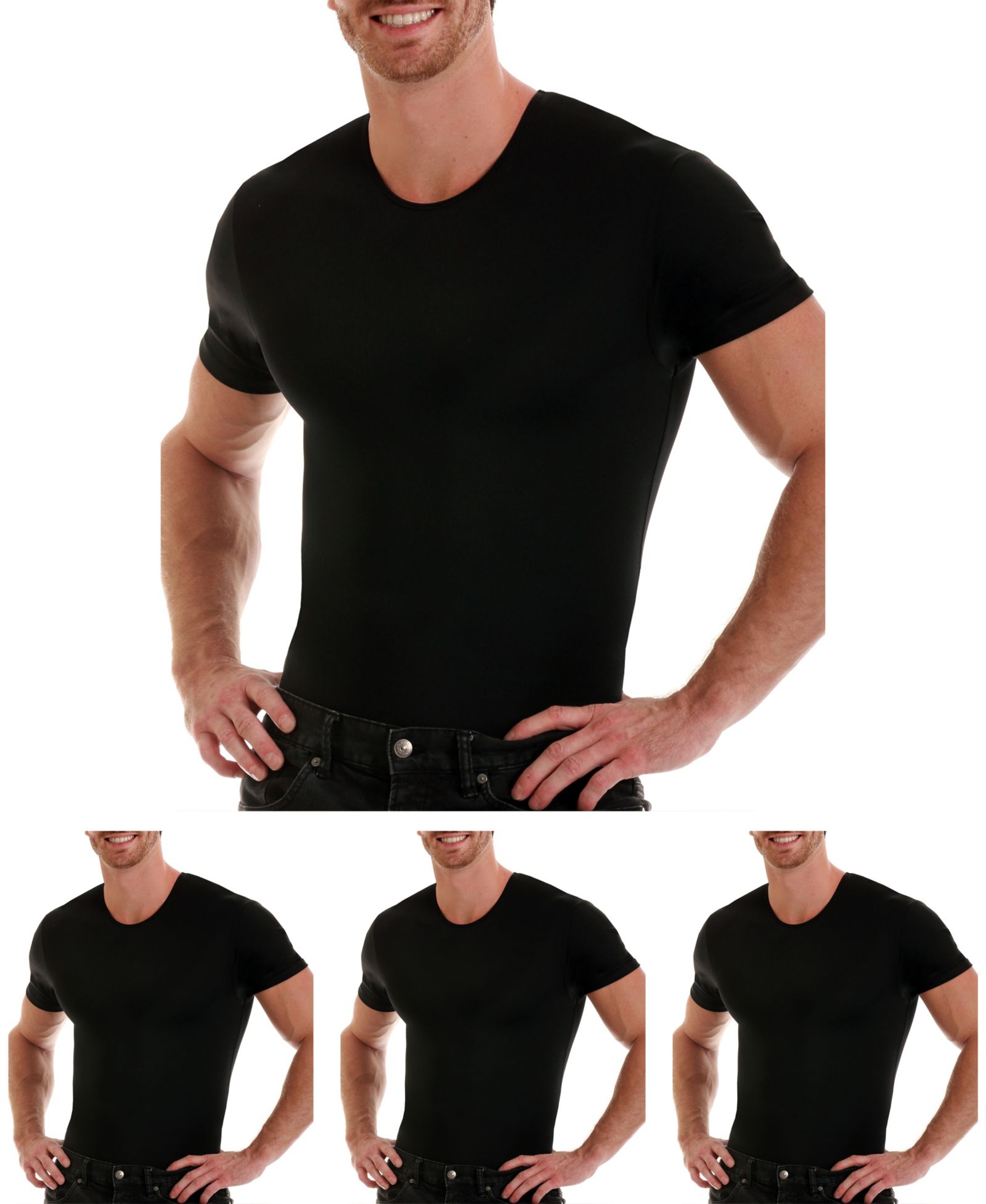 Мужские компрессионные футболки Insta Slim Short Sleeve Crew-Neck 3 Pack