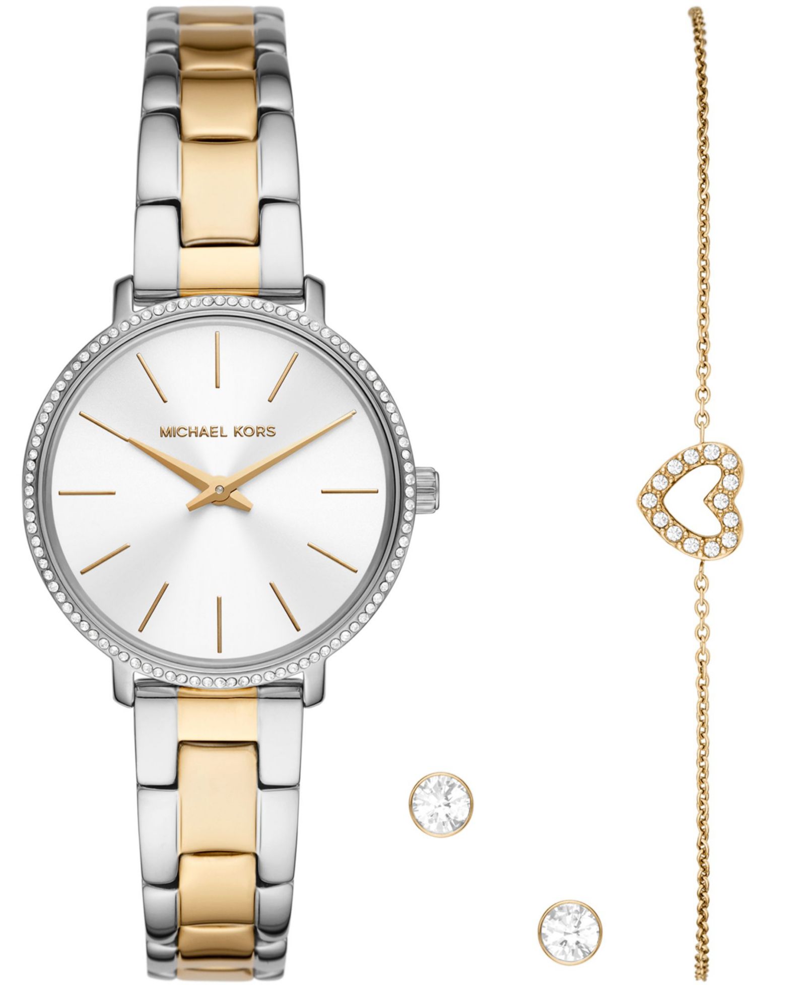 Подарочный набор Michael Kors Pyper Two-Tone Stainless Bracelet Watch, 32mm