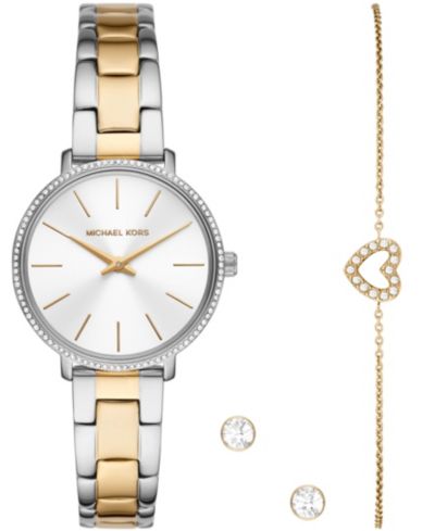 Подарочный набор Michael Kors Pyper Two-Tone Stainless Bracelet Watch, 32mm