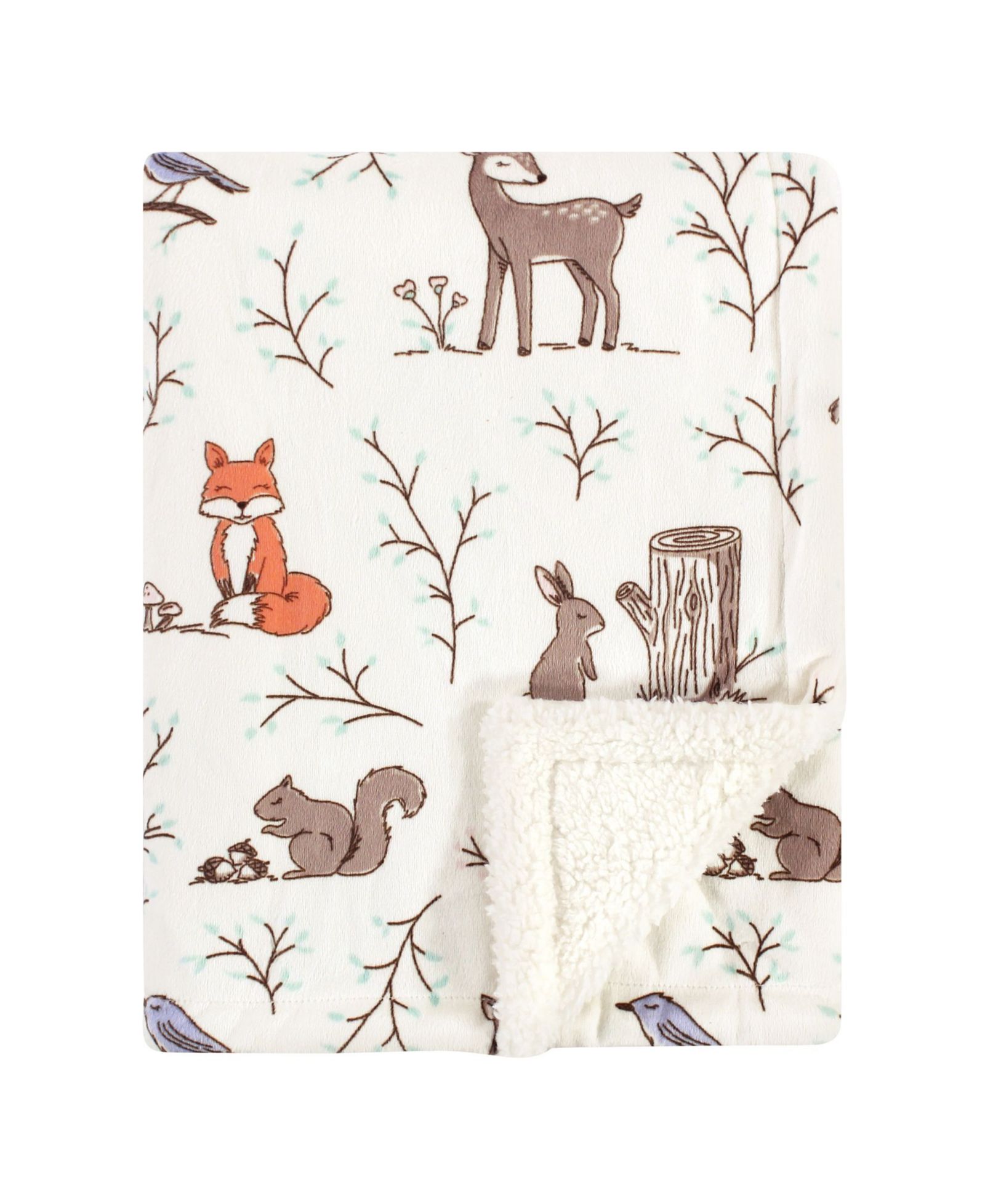 Hudson Baby Plush Mink and Sherpa Blanket