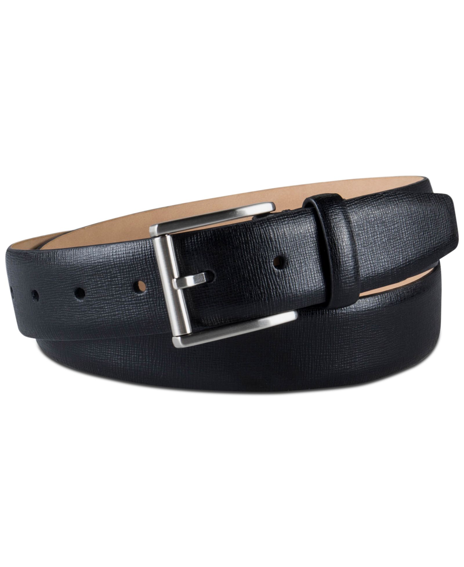 Мужской ремень Calvin Klein Textured Leather Roller Bar Buckle