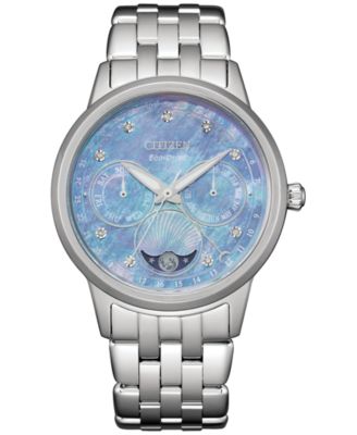 Женские наручные часы Citizen Calendrier с бриллиантовым акцентом, Stainless Steel, 37mm