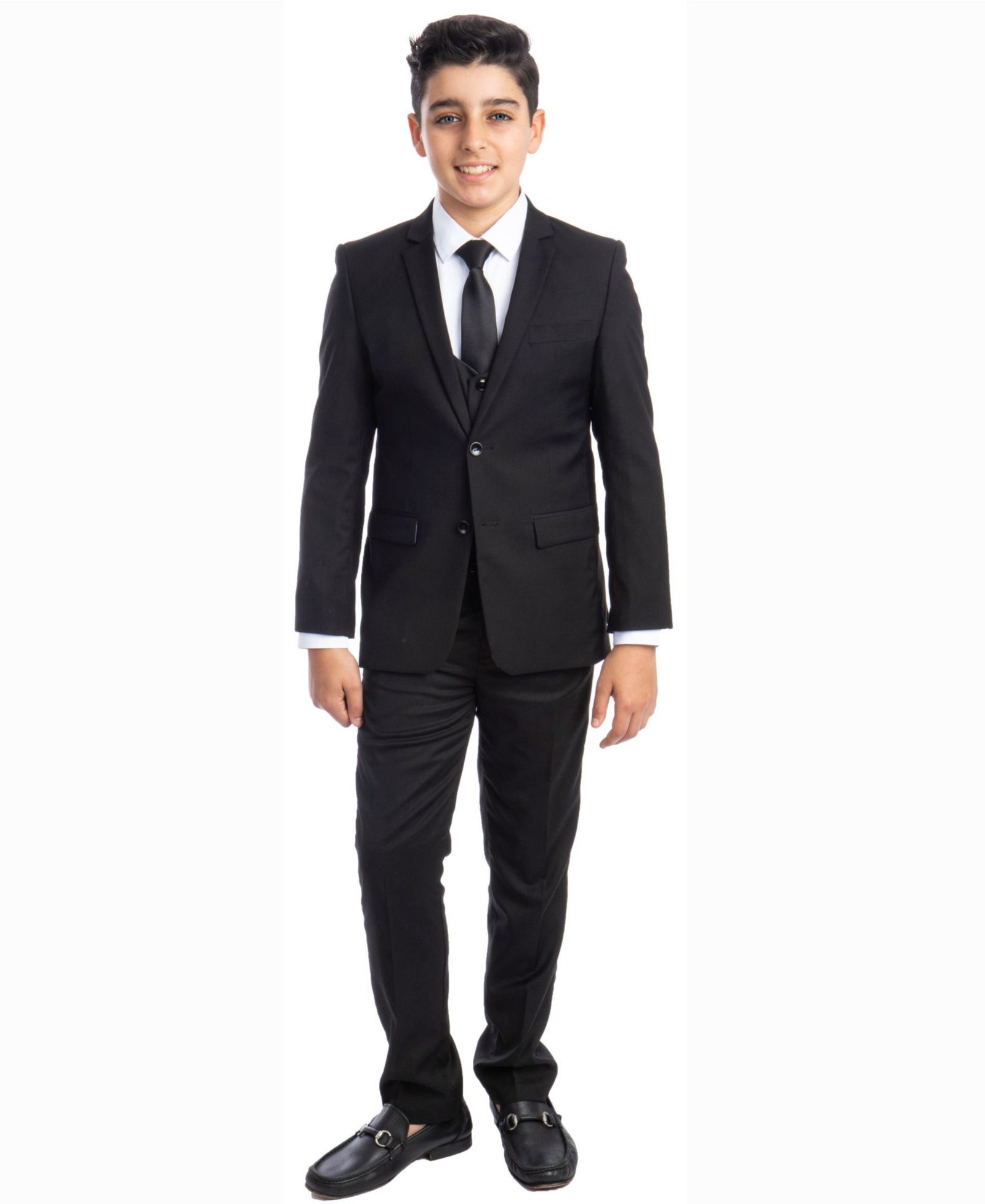 Детский костюм Perry Ellis 5-Piece Shirt Tie Jacket Vest and Pants Solid Set