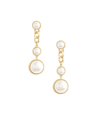 ETTIKA Pearl and Chain Drop Earrings