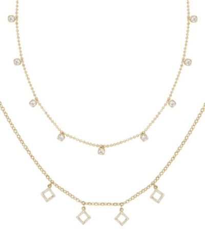ETTIKA Набор из 2 колье ETTIKA Geo Charm Layering Crystal
