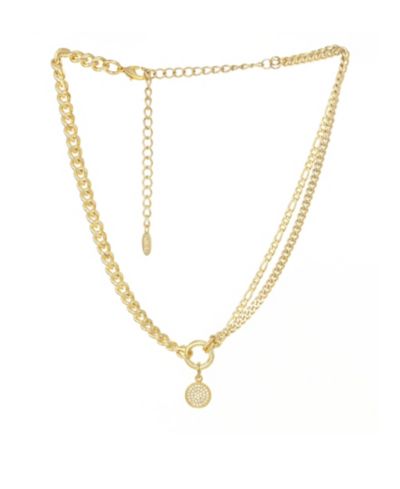 Ожерелье ETTIKA Crystal Disc and Chain