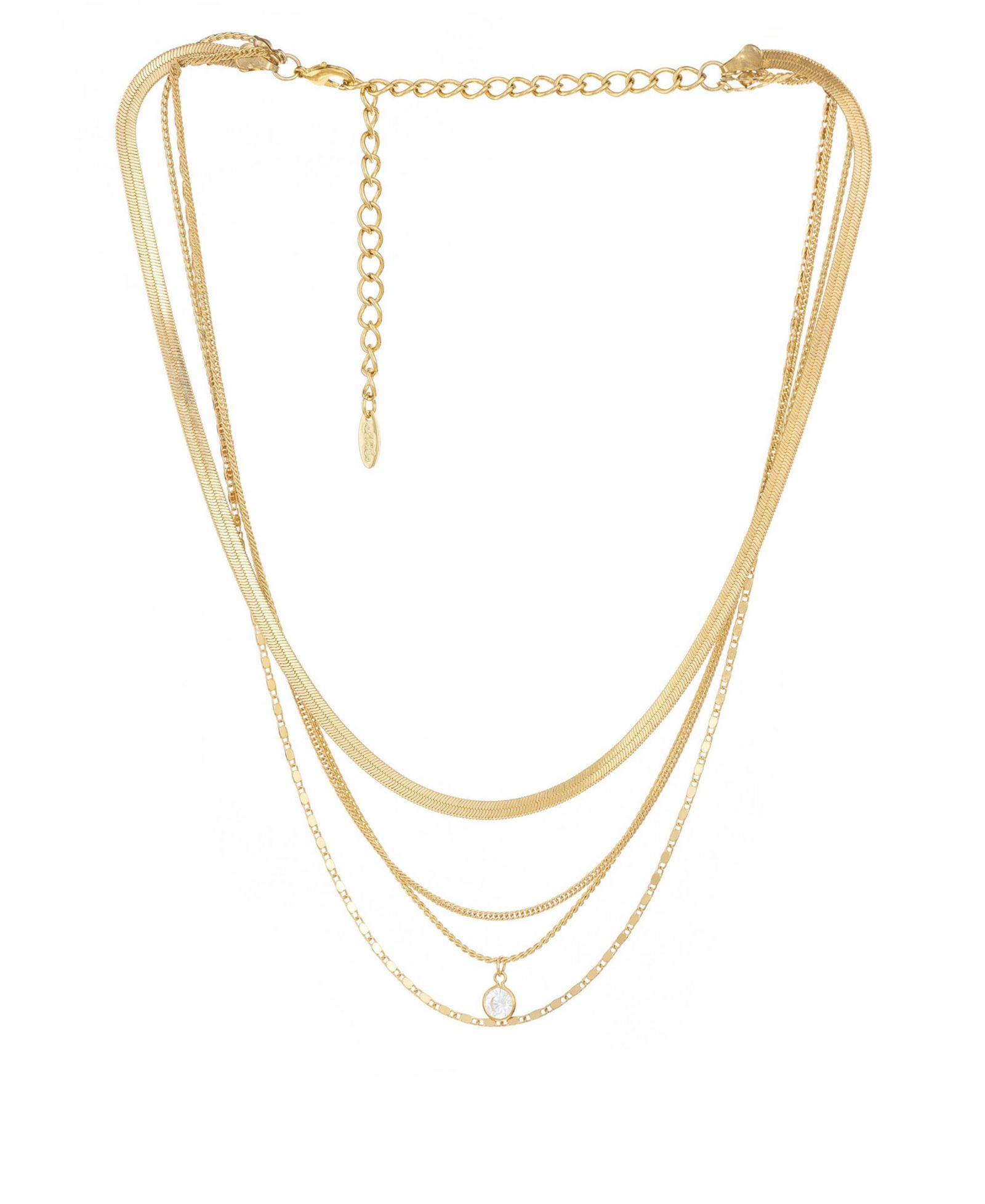 ETTIKA Multi-Chain Layered Gold Plated Necklace